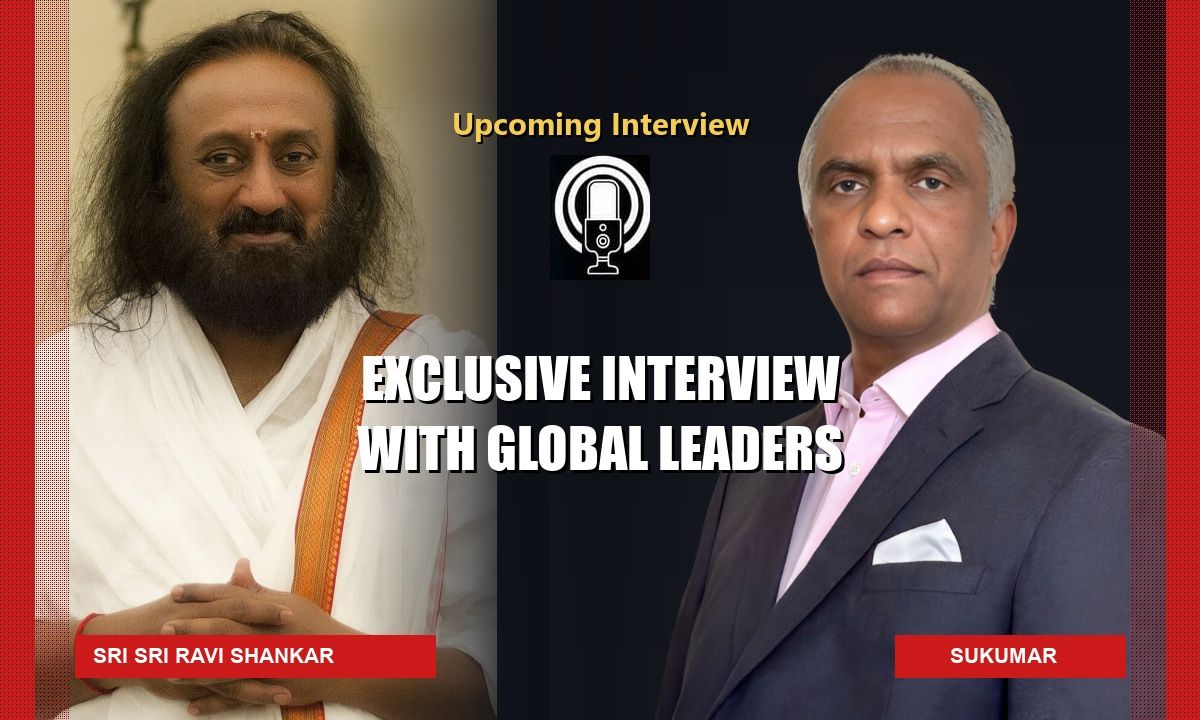 Gurudev Sri Sri Ravi Shankar with Sukumar: Global Peace, Conscious Leadership & Human Values